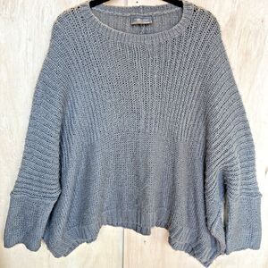 Wooden ships womens Medium Large sweater Mohair Wool Top Shirt Cozy Boho Grey